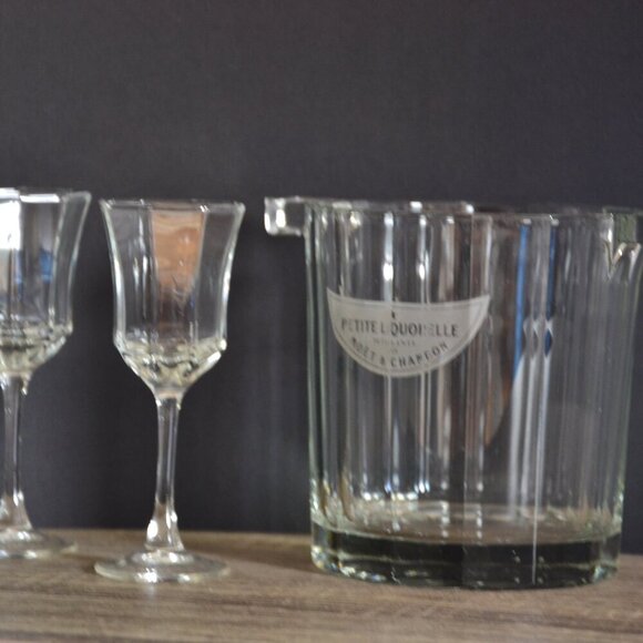 Vtg Moet & Chandon Glasses and Ice bucket - Picture 3 of 10